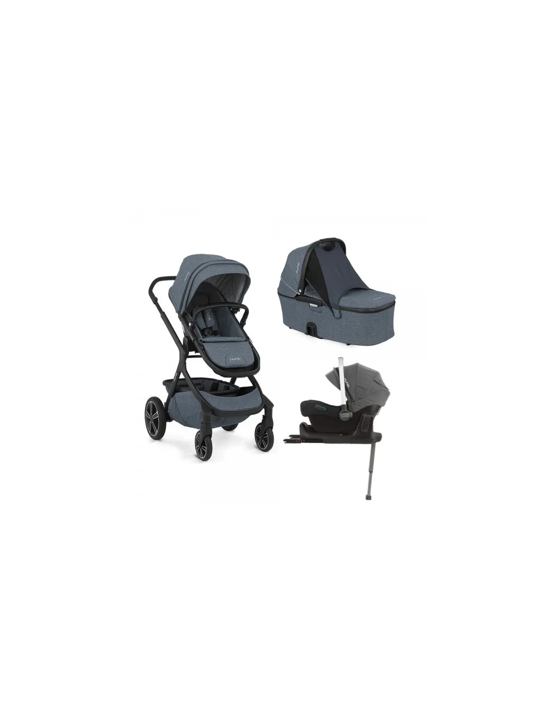 Coche de bebé Trio con base Nuna Demi Grow aspen