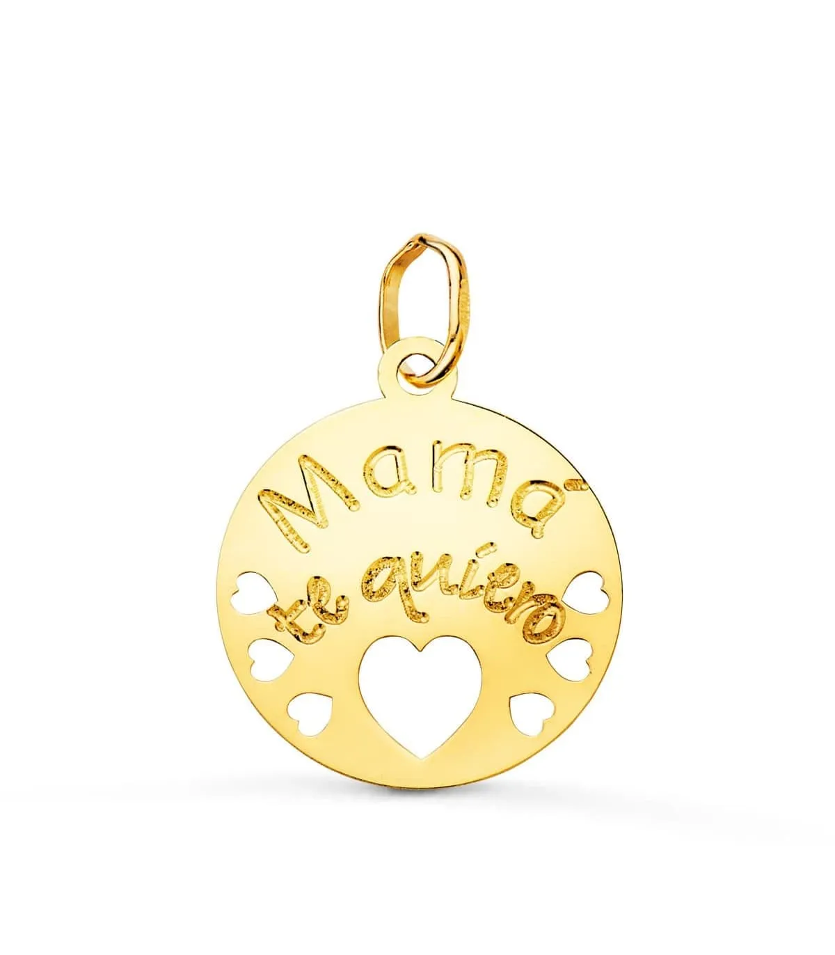 Colgante Chapa Oro 18K Mamá Te quiero