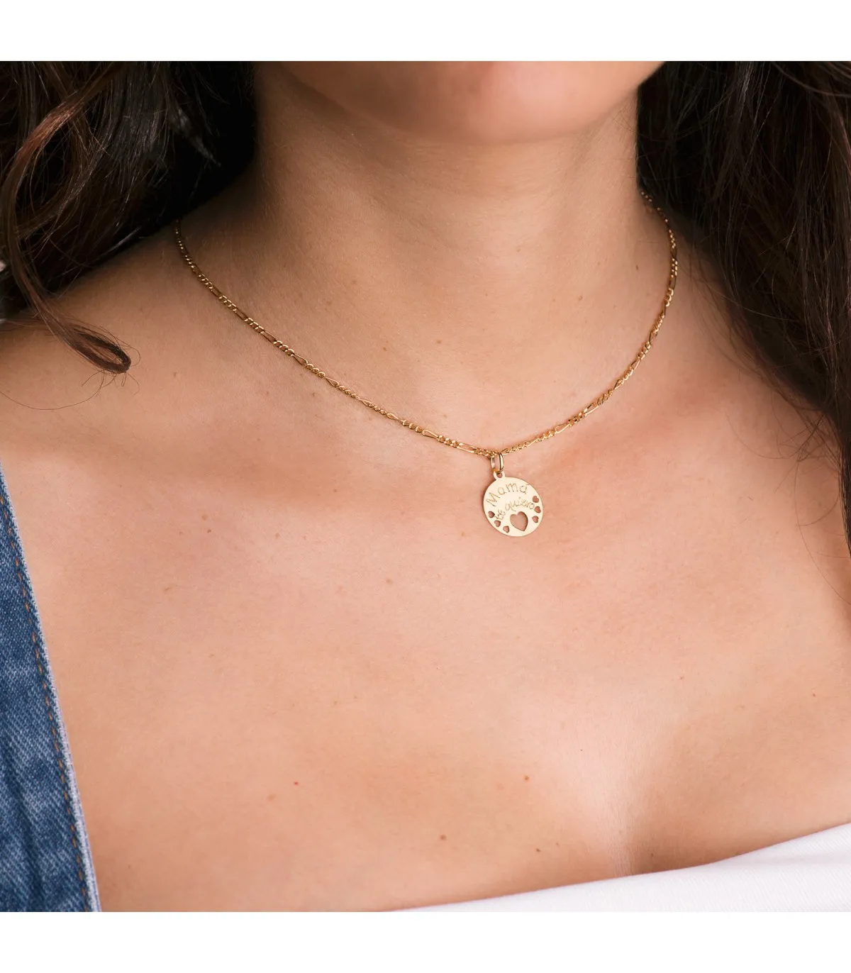 Colgante Chapa Oro 18K Mamá Te quiero