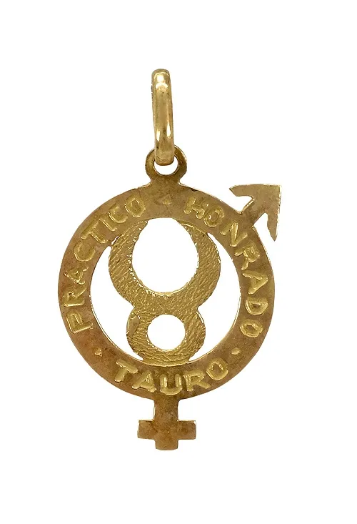 Colgante oro amarillo 18k horóscopo tauro 083_ASTAU