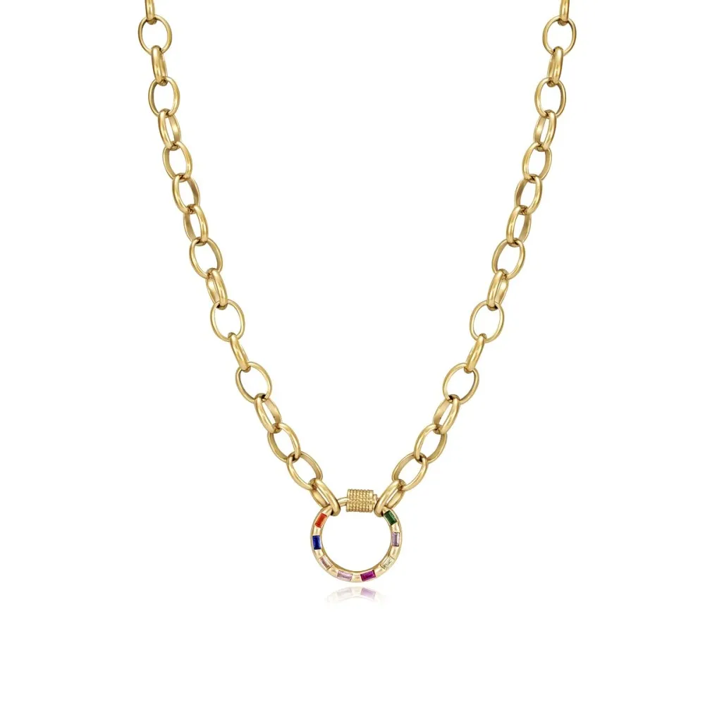 Collar Viceroy Fashion dorado con cierre y circonitas