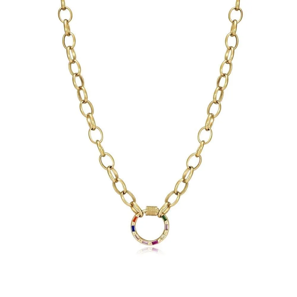 Collar Viceroy Fashion dorado con cierre y circonitas