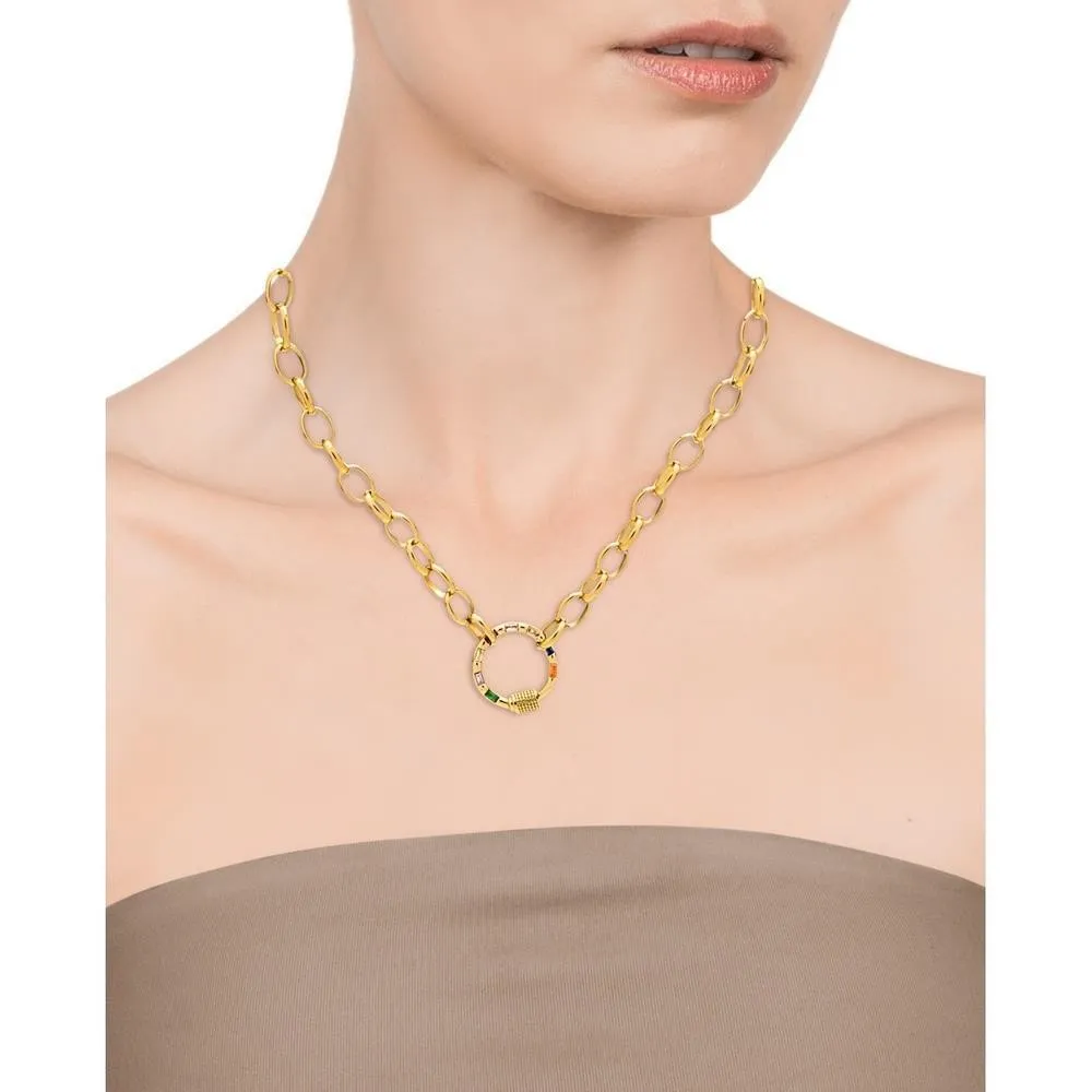Collar Viceroy Fashion dorado con cierre y circonitas