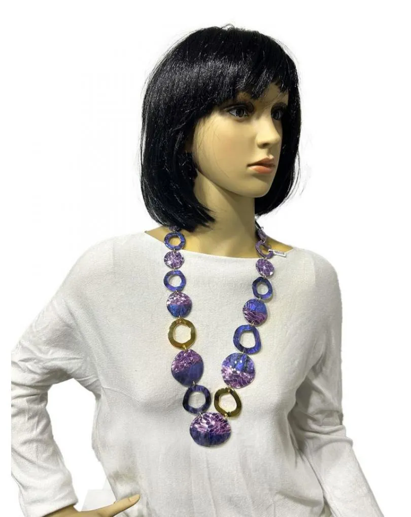 COLLARES DE MODA MORADOS PARA DAR COLOR Y ESTILO AL LOOK