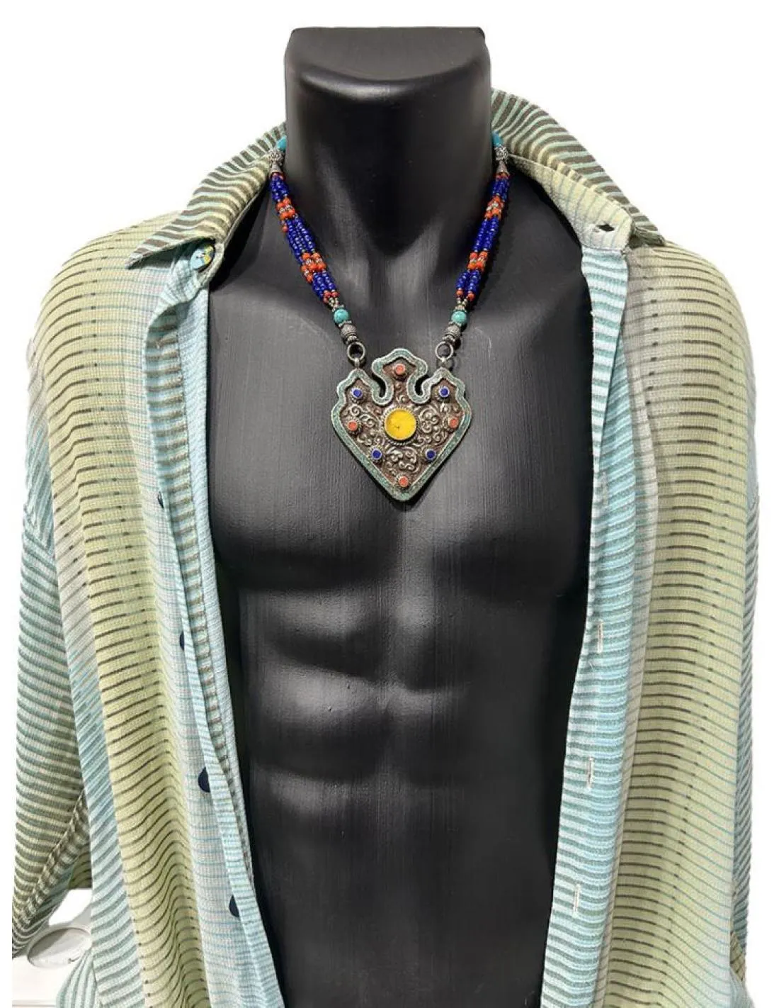 COLLARES PLATA CORTOS PARA HOMBRE MODA IBIZA