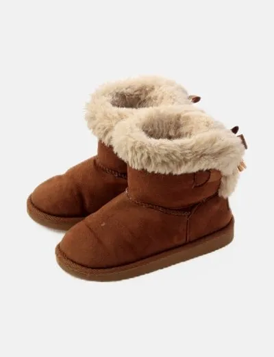 Conguitos Botín de pelo sintético camel