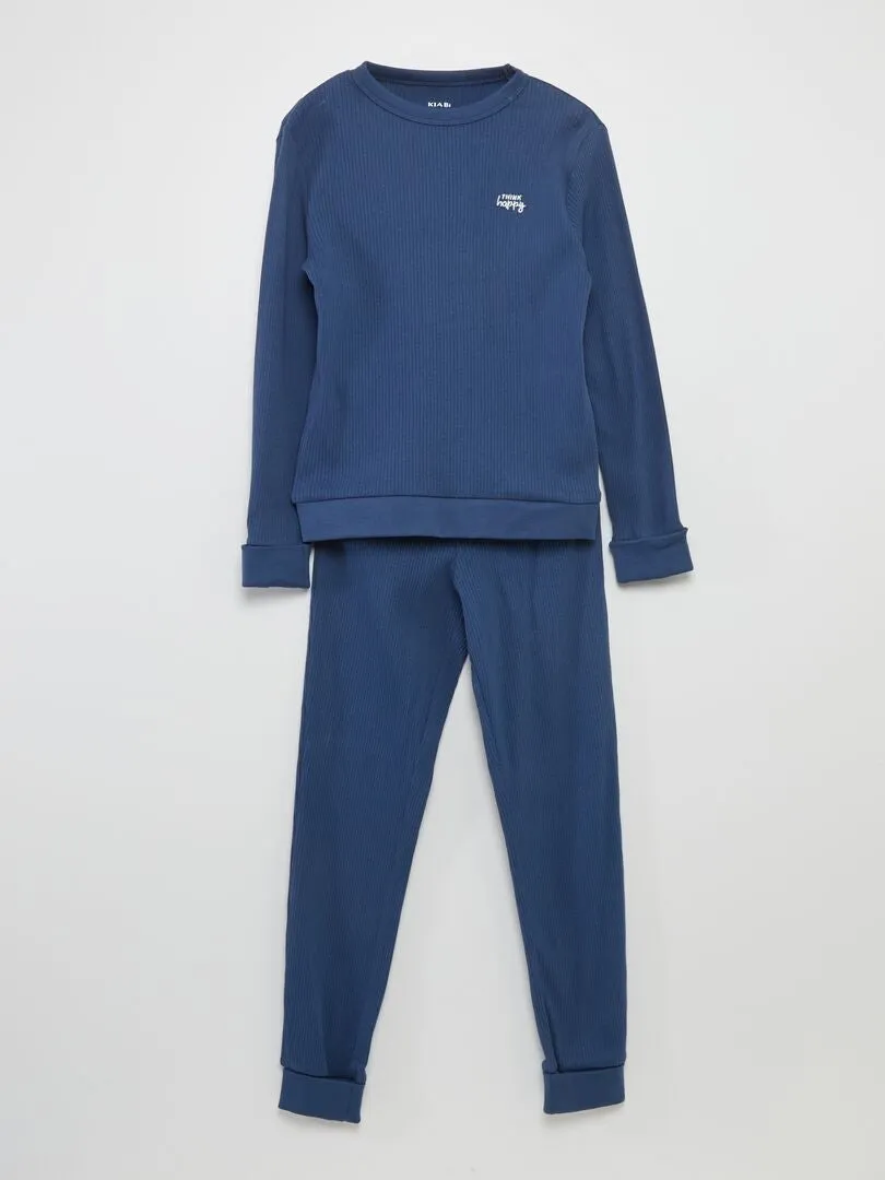 CONJUNTO DE PIJAMA CON CAMISETA + PANTALóN * 2 PIEZAS  AZUL