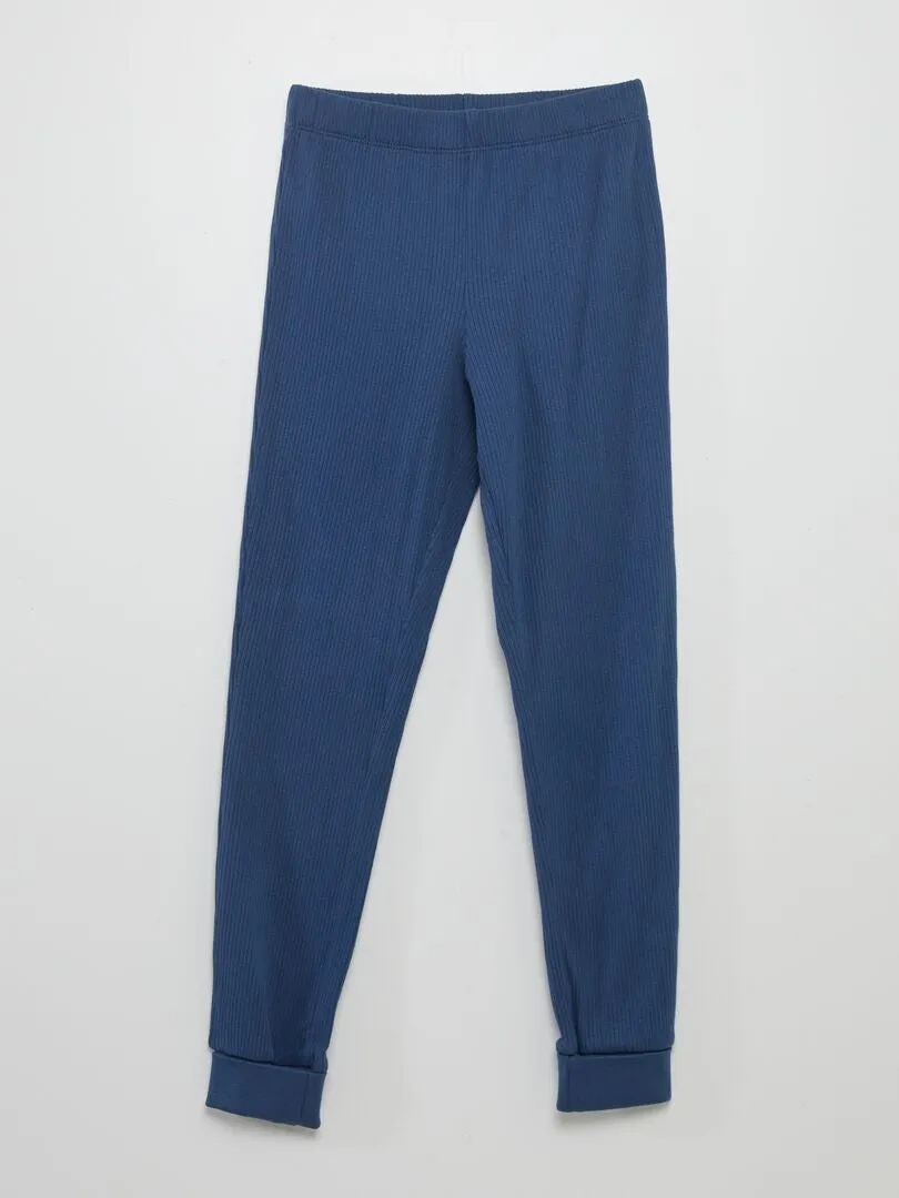 CONJUNTO DE PIJAMA CON CAMISETA + PANTALóN * 2 PIEZAS  AZUL