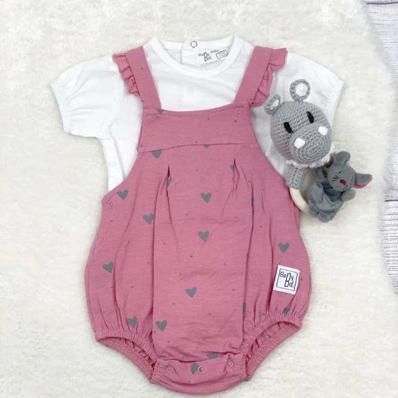 Conjunto peto bebe niña fresa