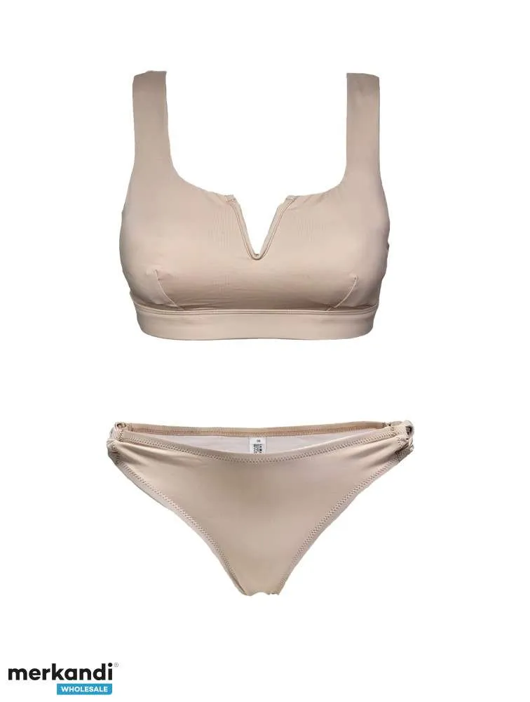 Conjuntos de bikini preformados beige para mujer