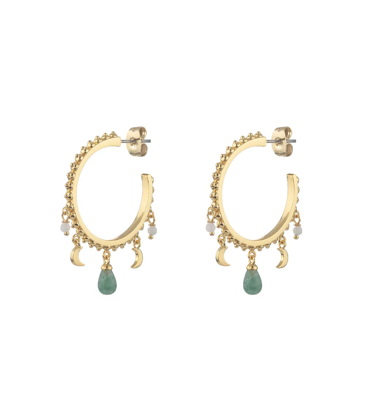 CRIOLLAS AGATHA SWING AVENTURINE DORADO 25 MM  2351503076TU