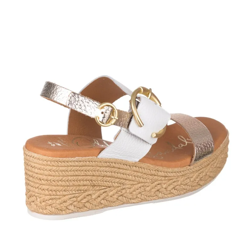 Cuñas Oh My Sandals 5455 Mujer Oro