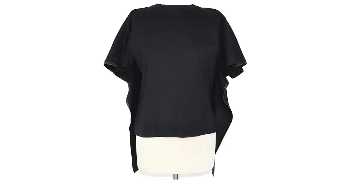 Céline Camiseta negra con capa Negro 