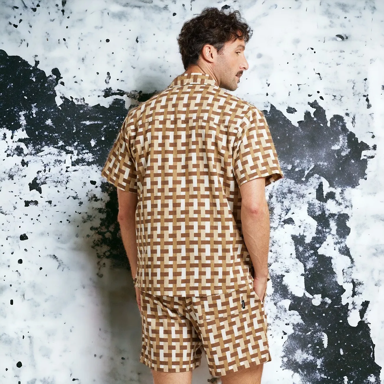 Dedicated – Camisa Marstrand square weave oat white