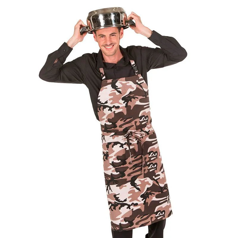 DELANTAL CON PETO ESTAMPADO CAMUFLAJE  GARY'S