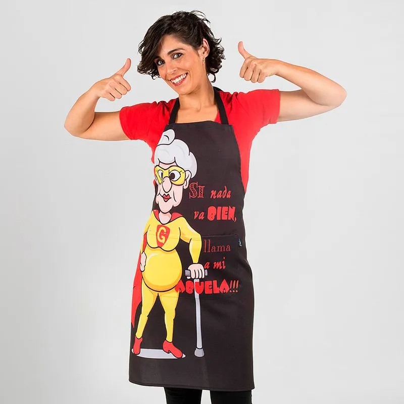 DELANTAL DIVERTIDO SUPER ABUELA  GARY'S