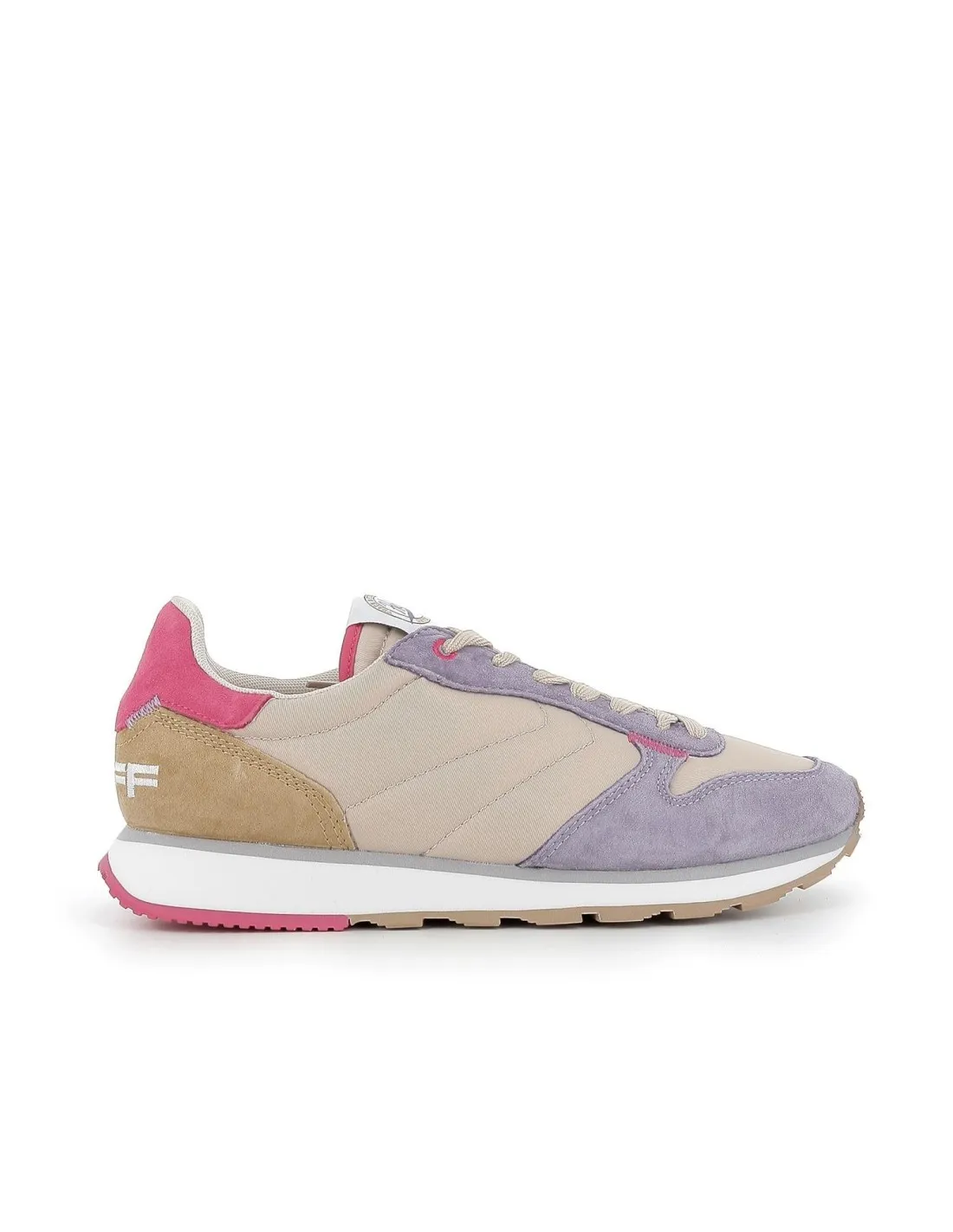 Deportiva urbana de piel multicolor lila para mujer HOFF