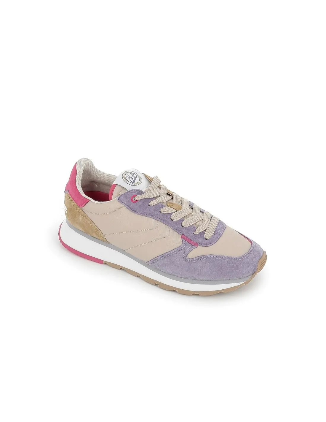 Deportiva urbana de piel multicolor lila para mujer HOFF