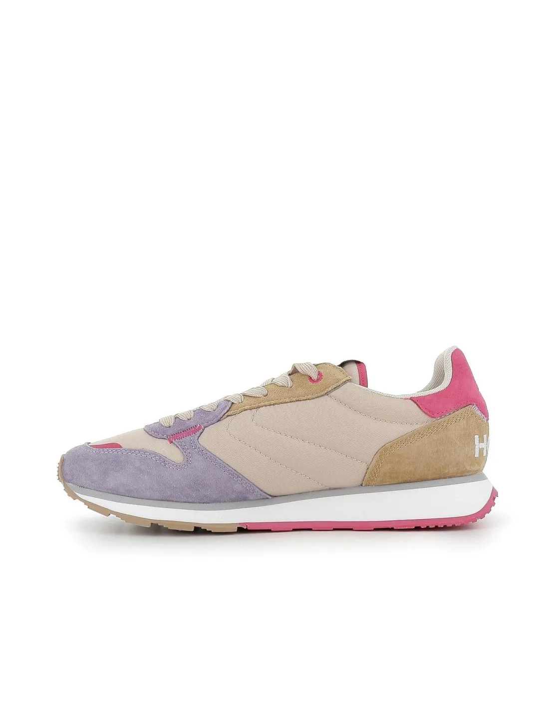Deportiva urbana de piel multicolor lila para mujer HOFF
