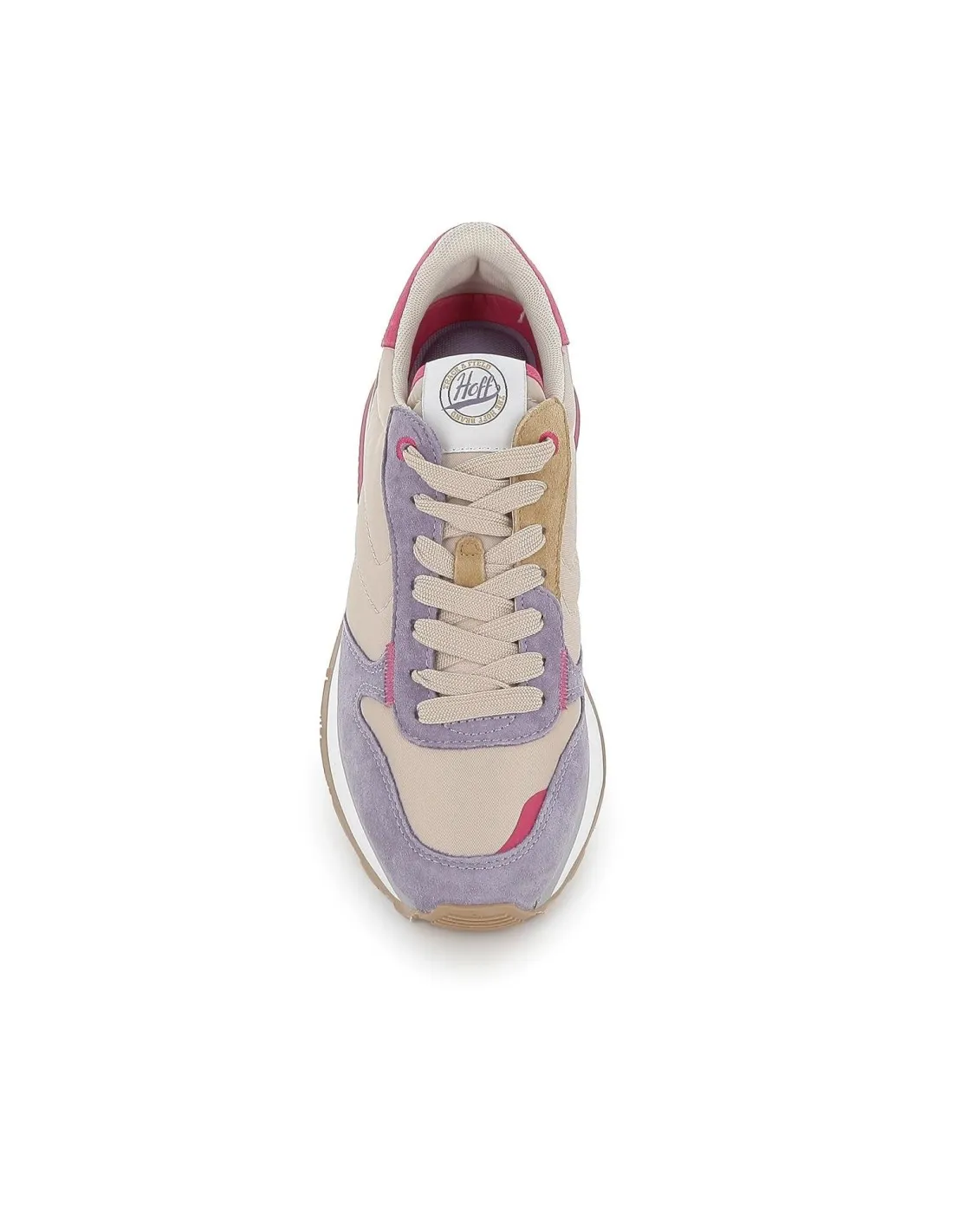Deportiva urbana de piel multicolor lila para mujer HOFF