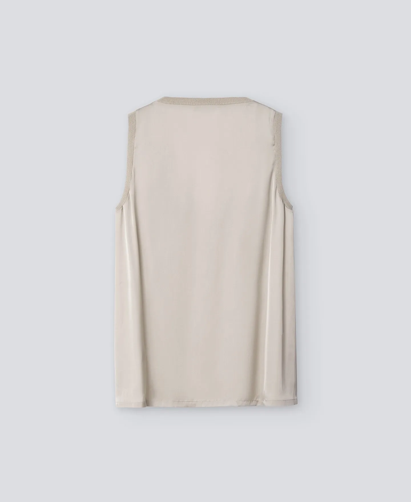 DOUBLE TEXTURED VNECK TOP WOMAN