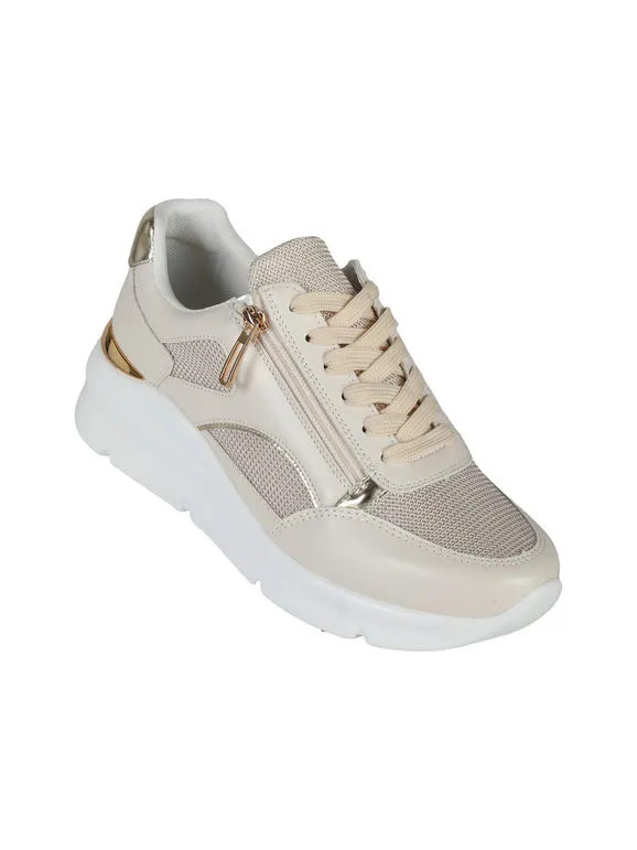 Energy Zapatillas de mujer con cordones y cuña.