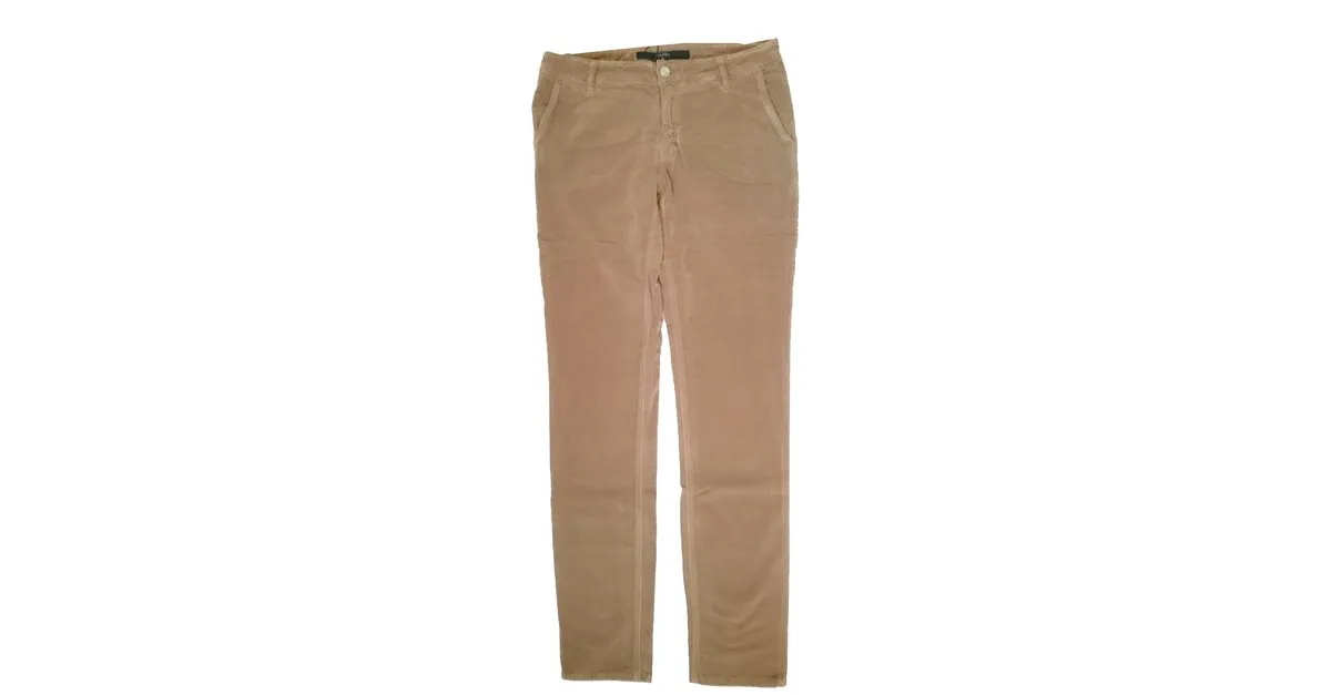 Escada Pantalones Beige Marrón claro Caramelo 
