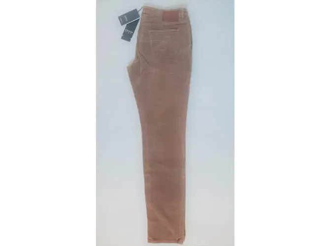 Escada Pantalones Beige Marrón claro Caramelo 