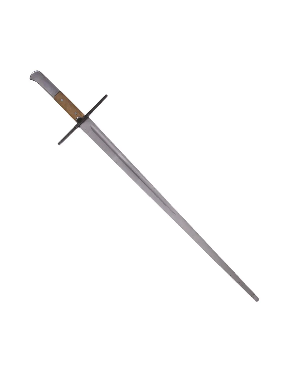 Espada medieval Langmesser una mano con hoja flexible y punta de seguridad para HEMA