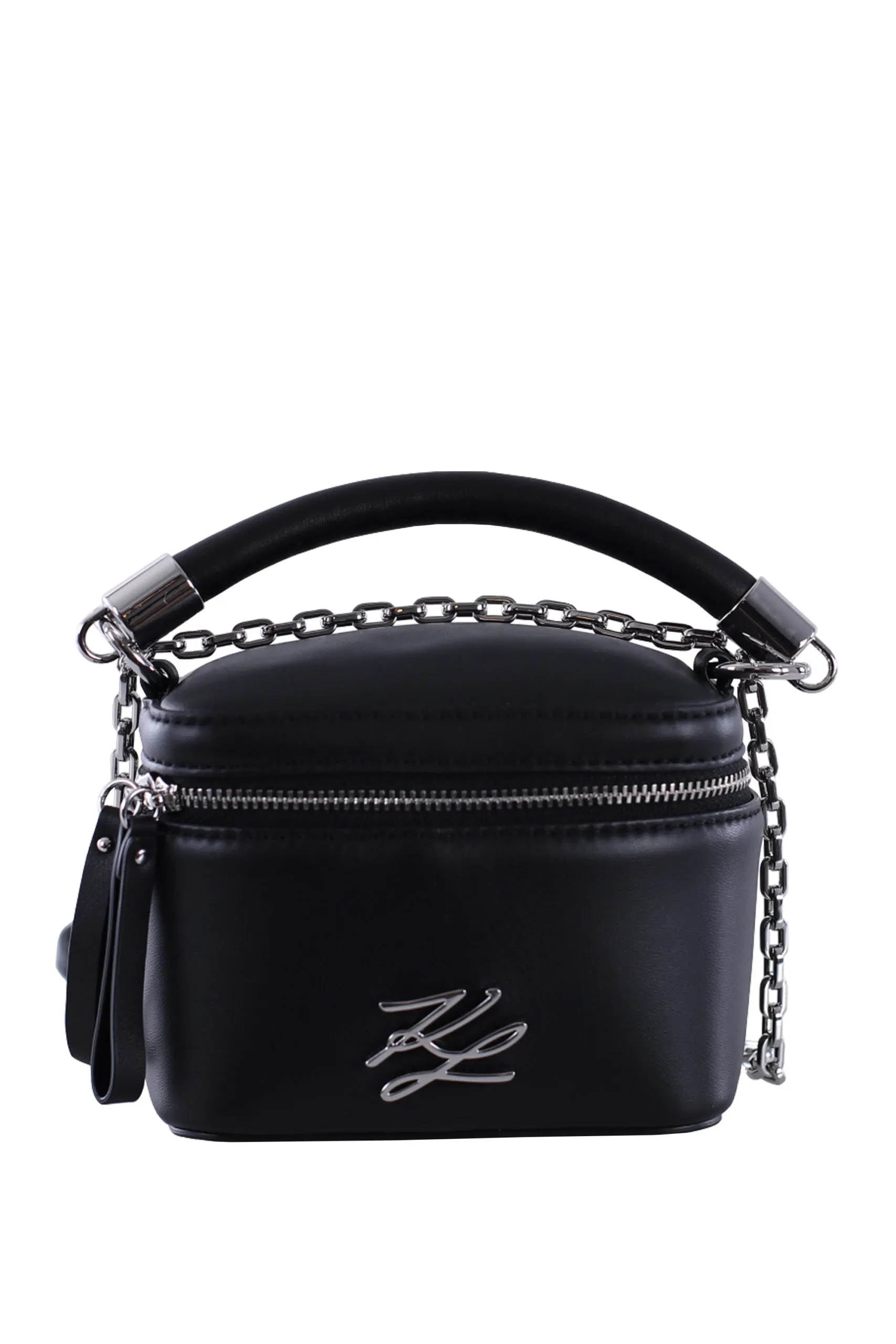 Estuche negro con logo de la marca
