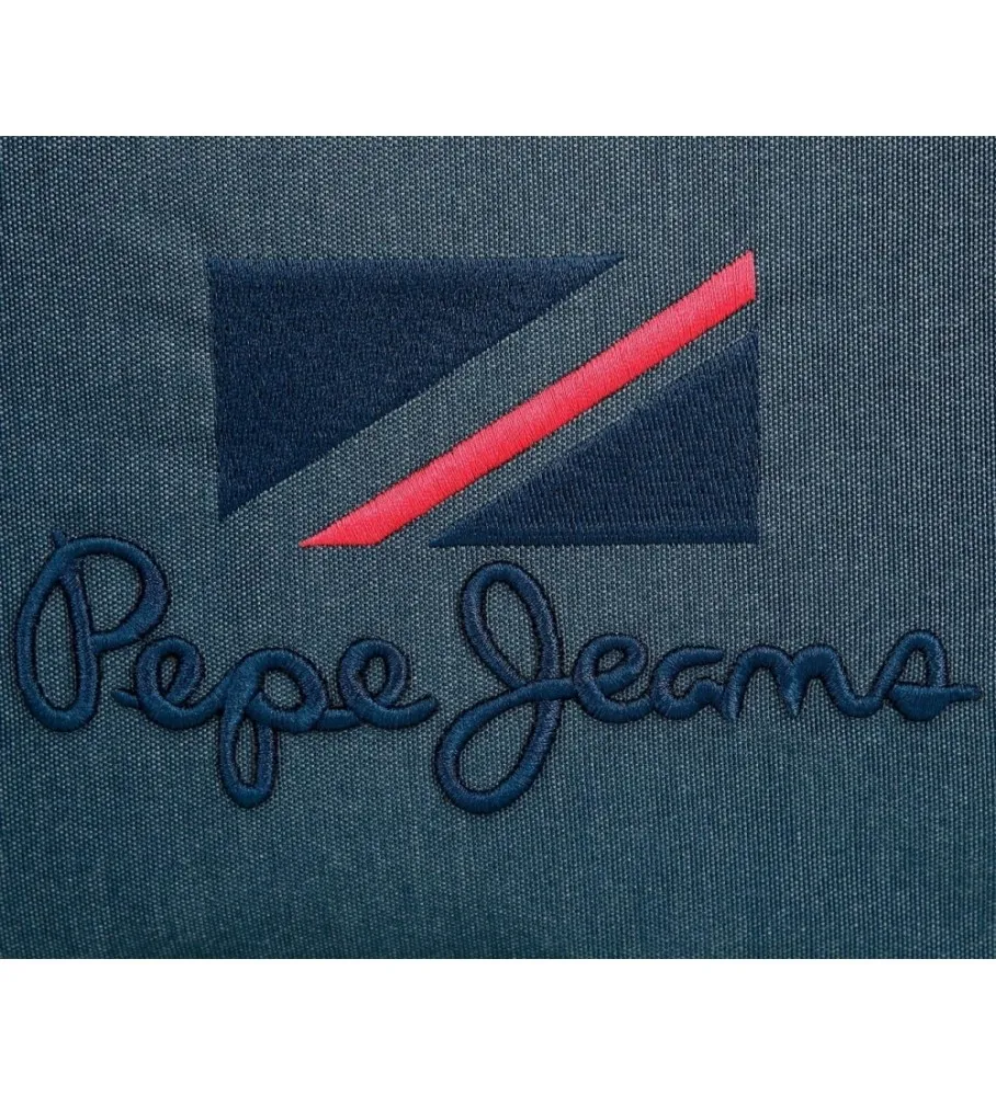 Estuche Pepe Jeans Kay cinco compartimentos azul oscuro