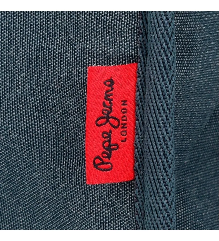 Estuche Pepe Jeans Kay cinco compartimentos azul oscuro