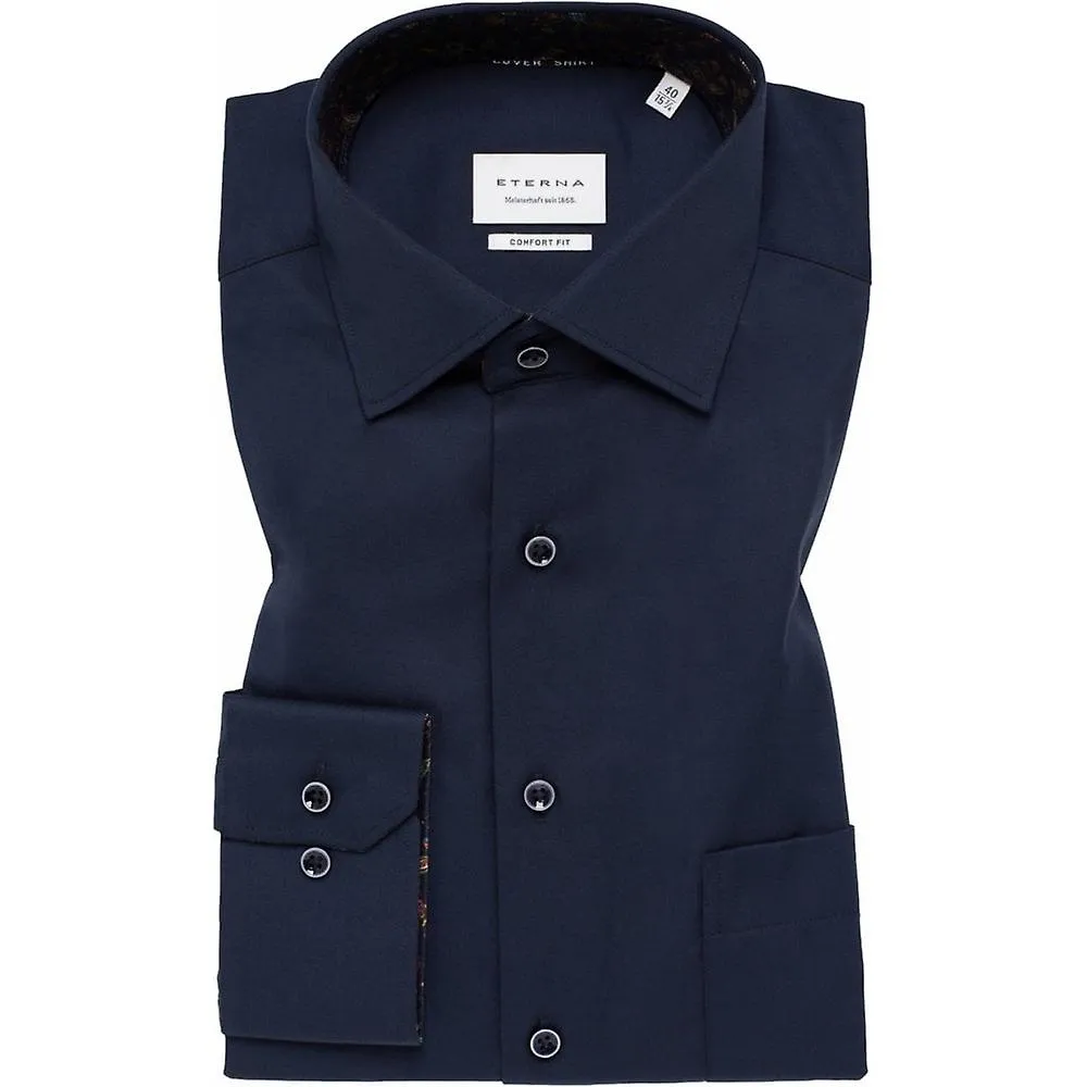 Eterna Mode para hombre Eterna Camisa formal de manga larga de sarga de algodón de talla grande para hombre Eterna Mode Eterna S