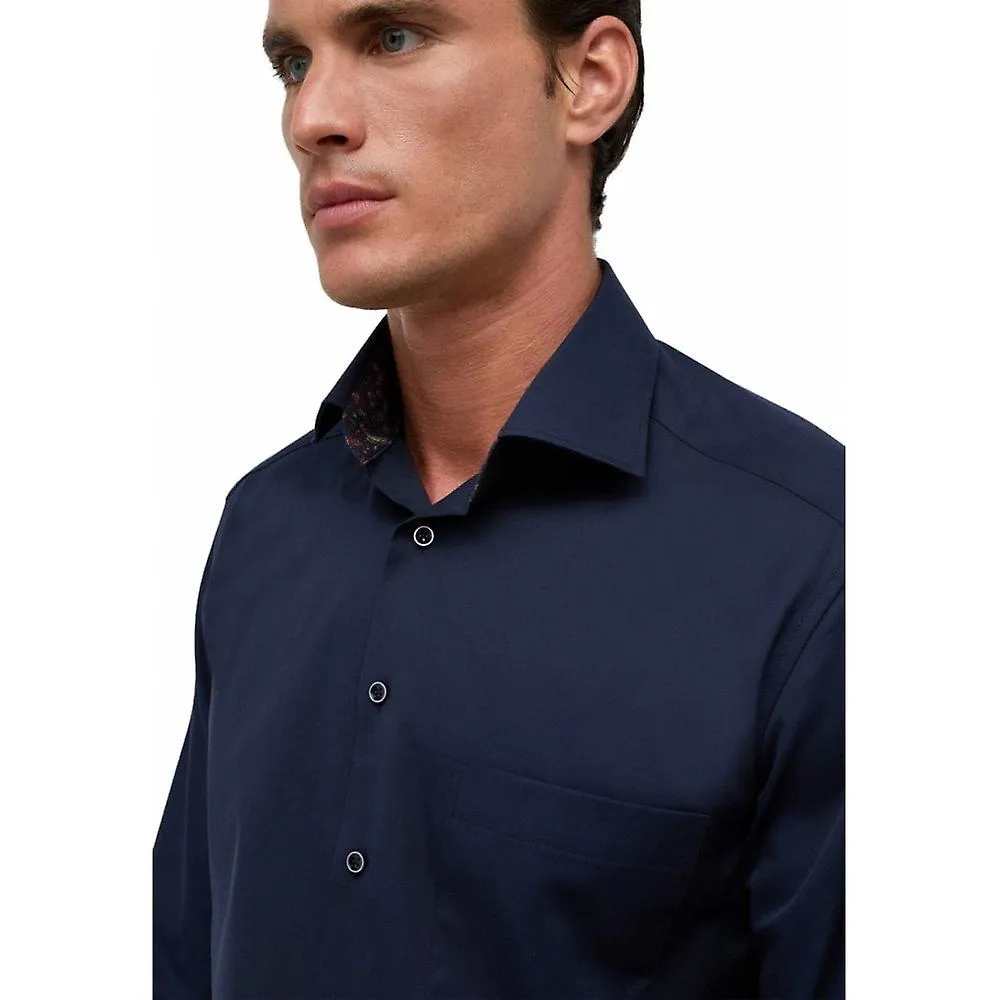 Eterna Mode para hombre Eterna Camisa formal de manga larga de sarga de algodón de talla grande para hombre Eterna Mode Eterna S