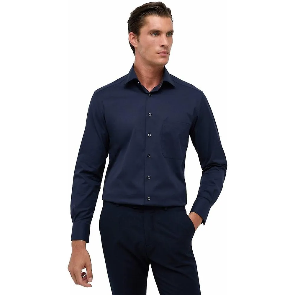 Eterna Mode para hombre Eterna Camisa formal de manga larga de sarga de algodón de talla grande para hombre Eterna Mode Eterna S