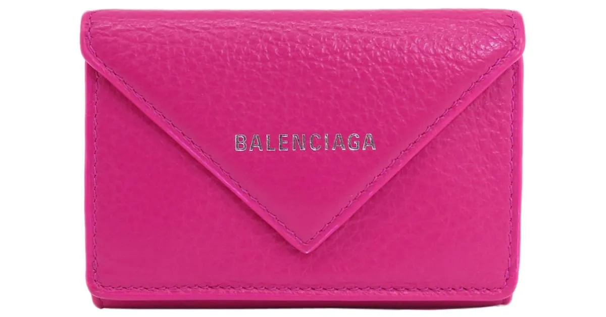 Everyday Billetera compacta de tres pliegues Balenciaga Rosa 