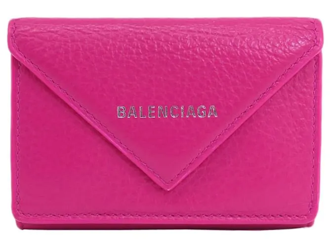 Everyday Billetera compacta de tres pliegues Balenciaga Rosa 
