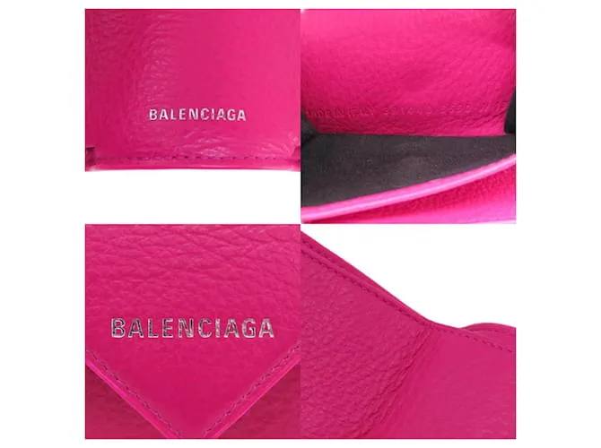 Everyday Billetera compacta de tres pliegues Balenciaga Rosa 