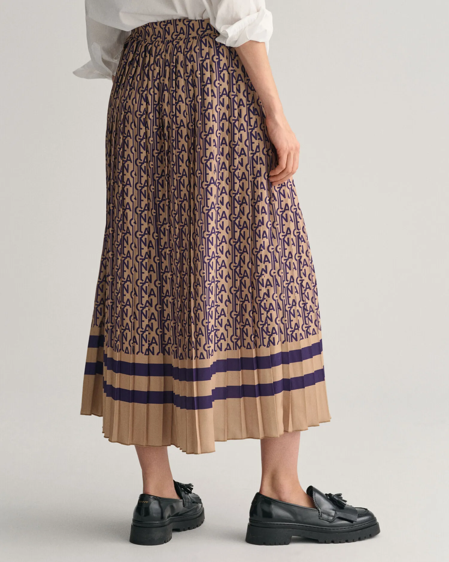 Falda plisada con estampado Monogram