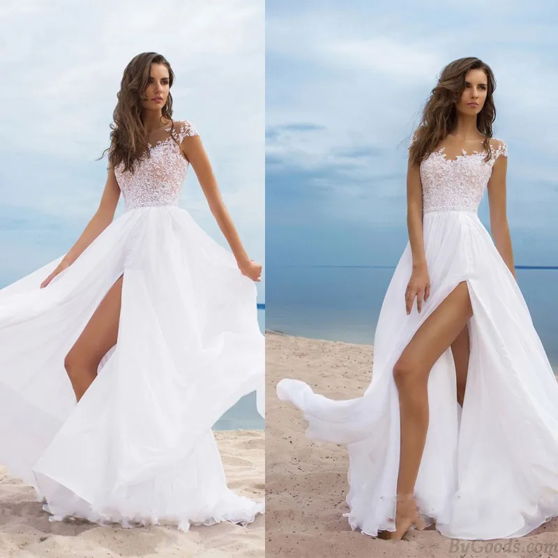 Fashion Lace Chiffon Prom Dress Slit Swing Skirt Bridesmaid Evening Party Maxi Dress