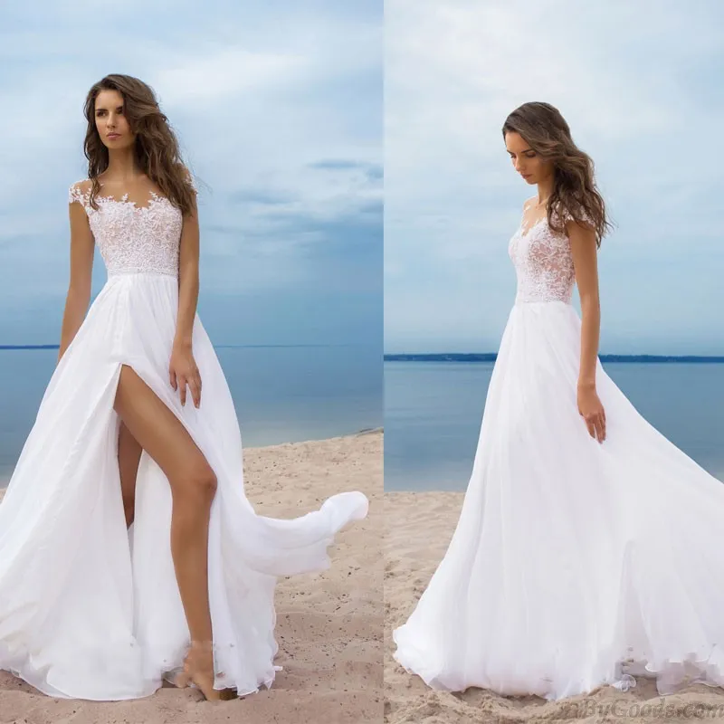 Fashion Lace Chiffon Prom Dress Slit Swing Skirt Bridesmaid Evening Party Maxi Dress