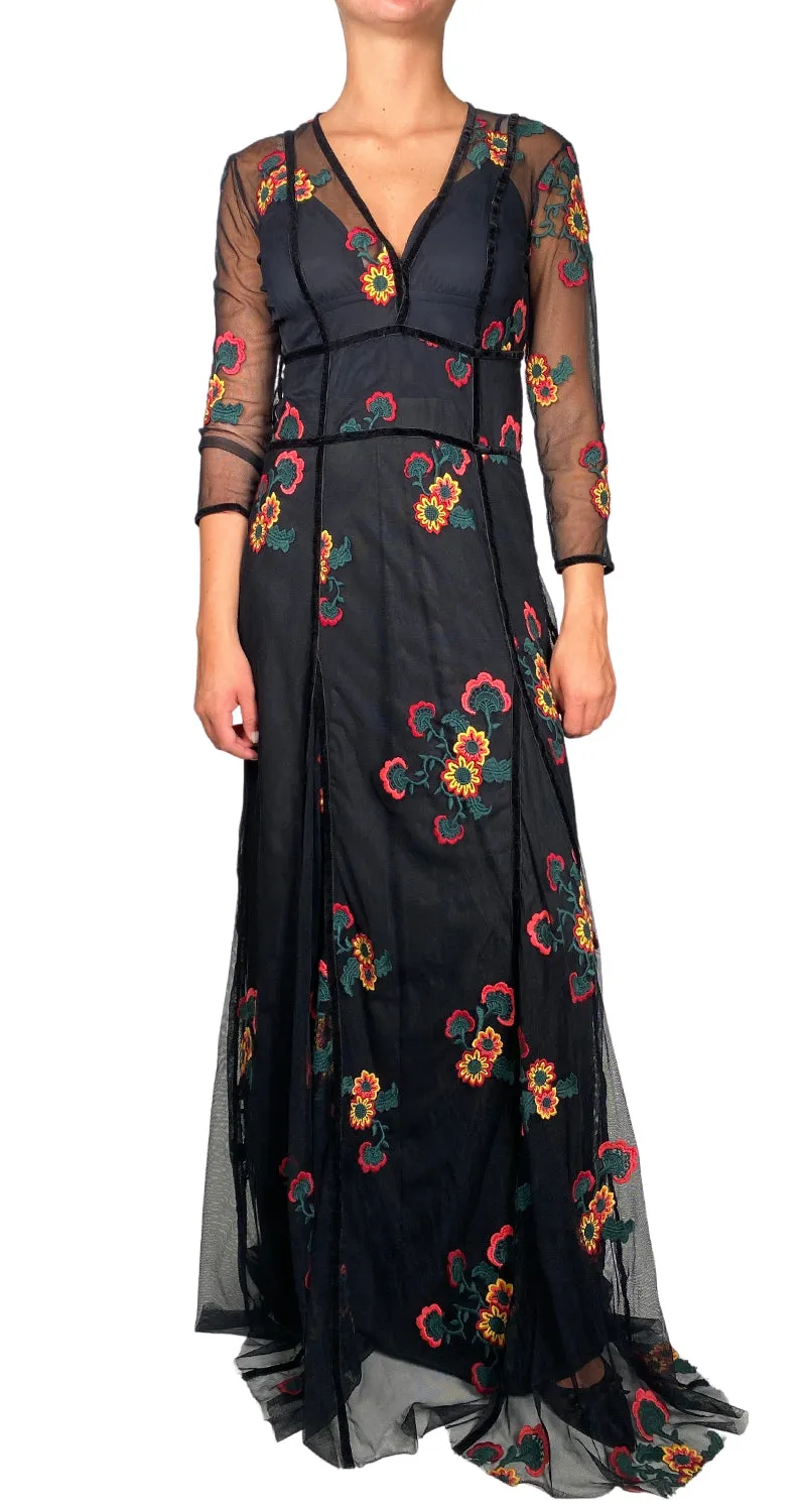 FOR LOVE & LEMONS Vestido Transparencia Floreado