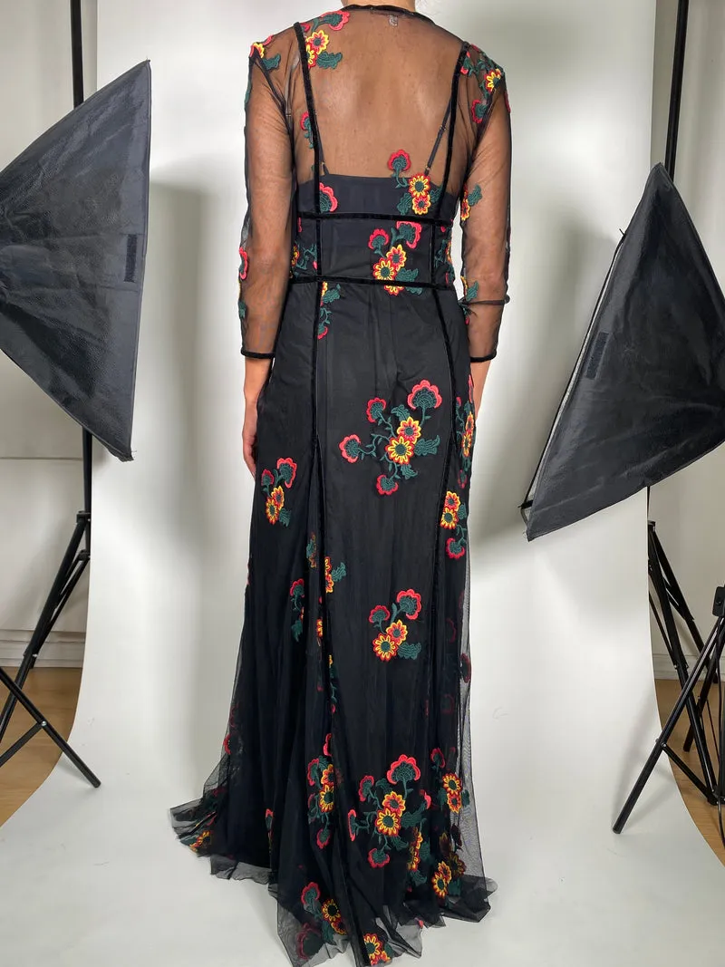 FOR LOVE & LEMONS Vestido Transparencia Floreado