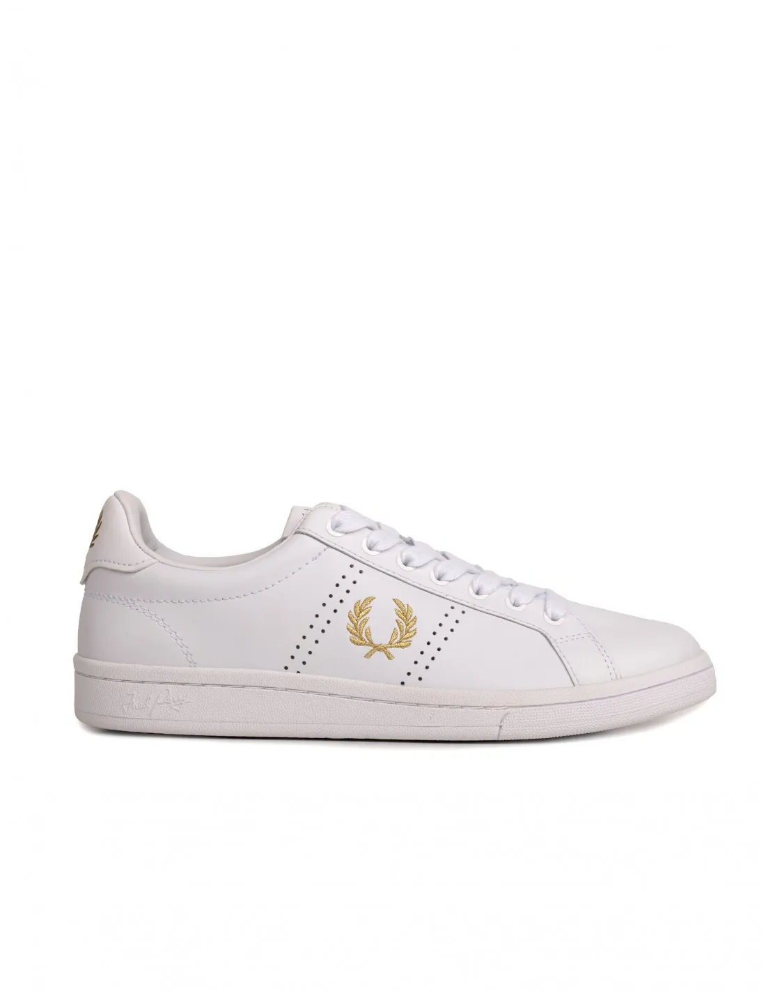 FRED PERRY Zapatillas Blancas Logo Dorado