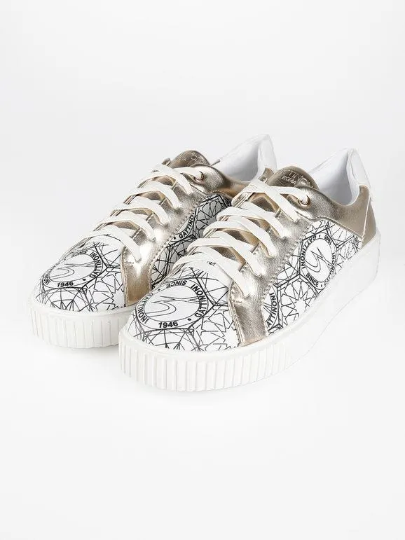 Gattinoni Zapatillas con cordones estampadas