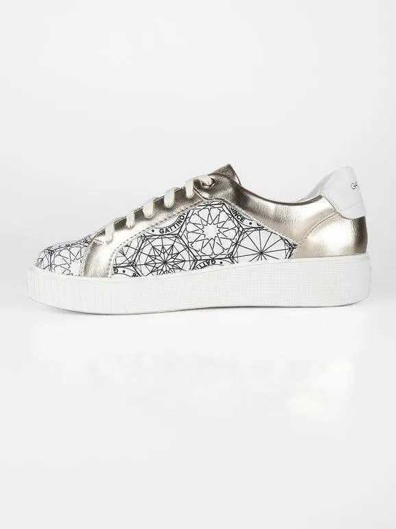 Gattinoni Zapatillas con cordones estampadas
