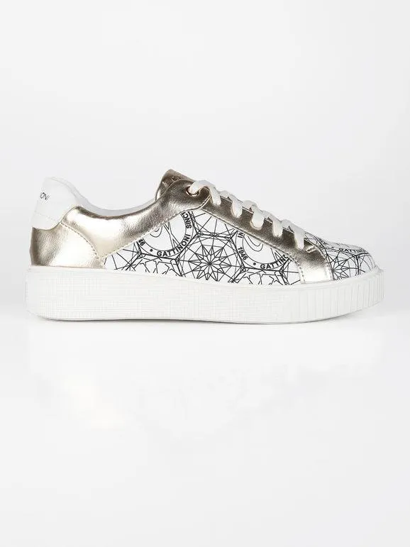 Gattinoni Zapatillas con cordones estampadas
