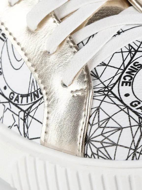 Gattinoni Zapatillas con cordones estampadas