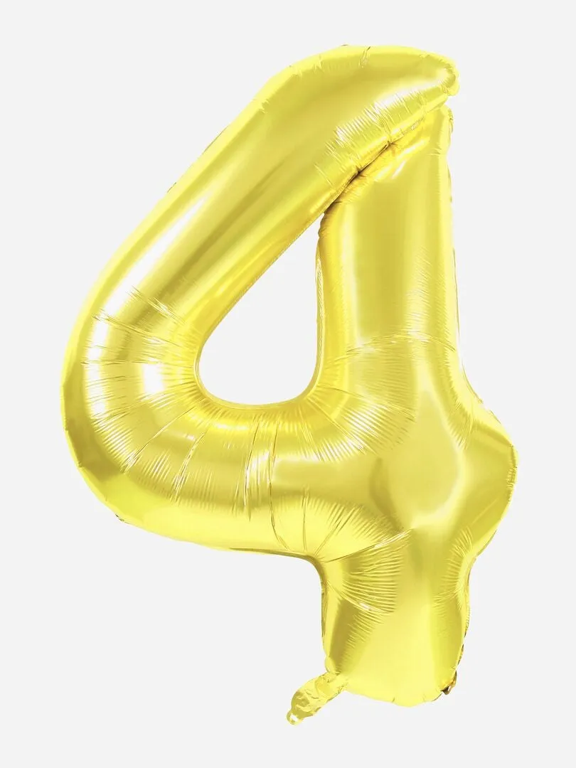 GLOBO GRANDE NúMERO DORADO  AMARILLO