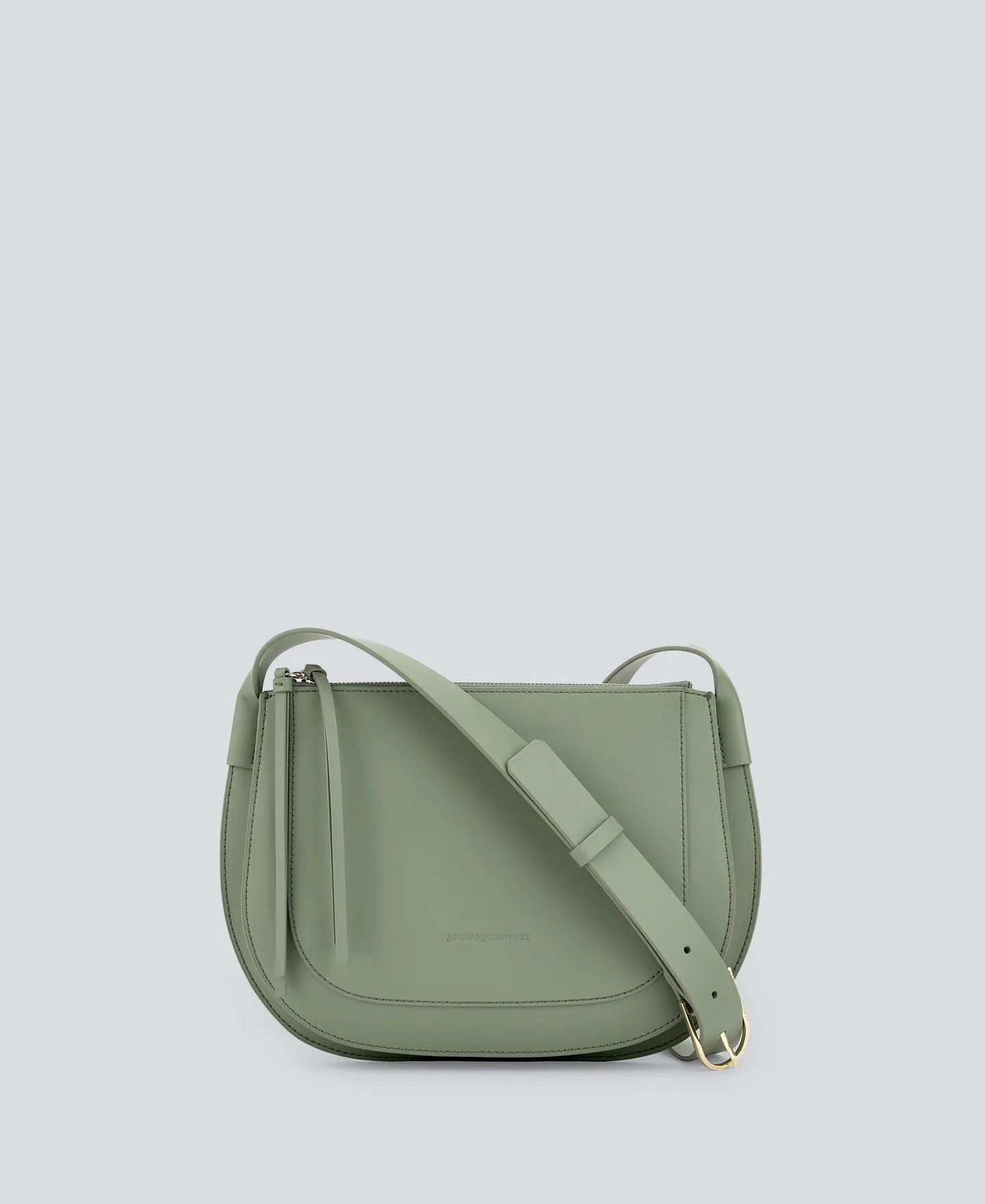Green leather crossbody woman